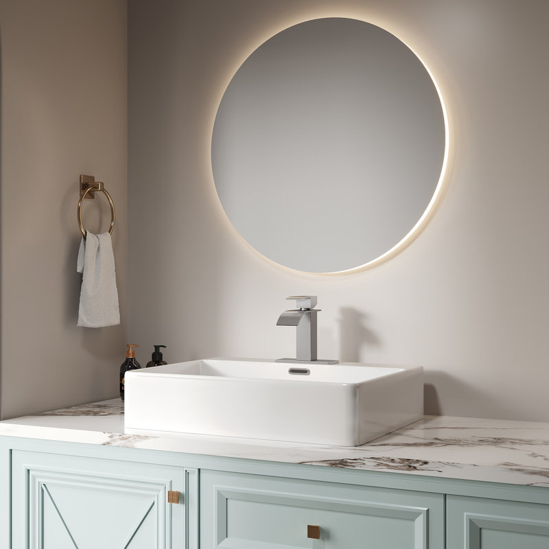 Robinet de lavabo de salle de bain en nickel brossé 6 po, fixation sur le comptoir, poignée simple, fabrication en acier inoxydable 304 de 6 po montée sur le comptoir en nickel, conception à poignée, durable pour les salles de bain polyvalentes