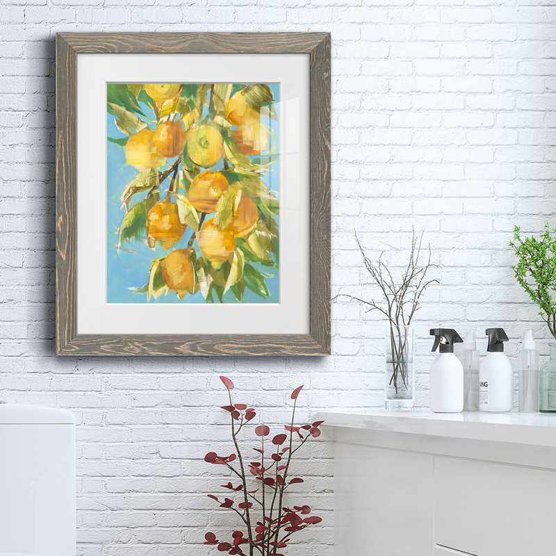 «Lovely Lemon», reproduction encadrée de qualité supérieure - prête à être accrochée, H 20 po x l 17 po x P 1,5 po