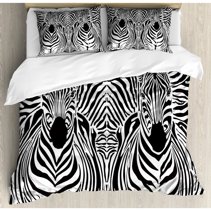 Eclectic Polyester Animal Print Duvet Cover
