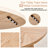 5 Pieces Round Dining Table Set for 4, 47" Wood Kitchen Table with 4 Beige Upholstered Boucle Chairs-657348984-700289890