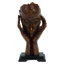 Buste brun en polystone