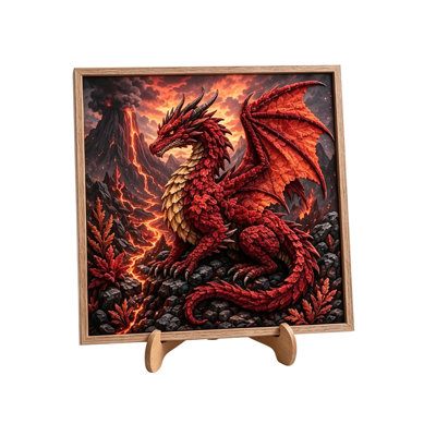 Trousse de décoration suspendue en acrylique Mythic Dragons Realms Poke Art