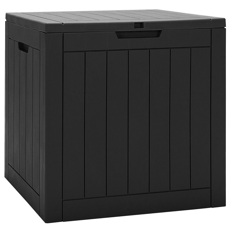 Coffre de terrasse en plastique résistant à l'eau 30 gallons Costway, Noir