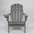 HDPE Folding Adirondack Chair with Cup Holder - Gray-1371452927