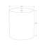 Table d'appoint ronde en noyer de 25 po de hauteur, cadre intérieur ou extérieur moderne, conception solide, table de bout d'appoint durable pour les espaces, construction, sans assemblage