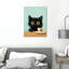 Cute Cat Drinks Coffee Canvas Art Print, Living Room, Bedroom Wall Decor-1779468674