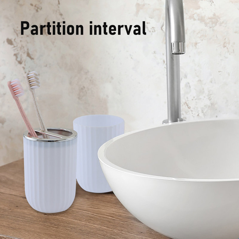 8Pcs/Set Toothbrush Cup Set Lotion Dispenser Toothbrush Holder Soap Holder Storage Tray Organizer Bathroom Accessories