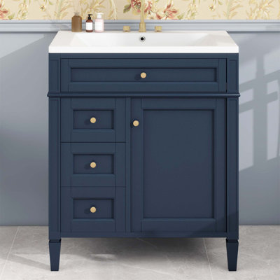 Ensemble de meuble-lavabo simple 30 po avec lavabo supérieur Fritsche