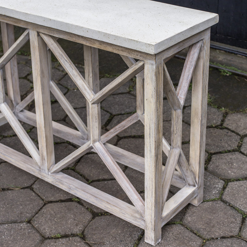 Charma 41'' Stone Top Console Table