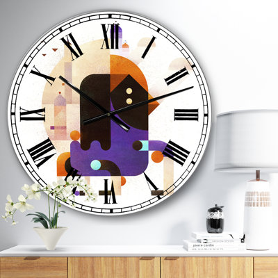 Grande horloge murale Mid-Century