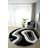 Thionville Shag Black/Grey Shag Area Rug-904213569