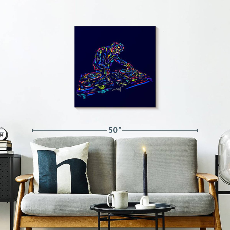 Abarca Colorful Abstract Dj, 24" H x 24" W