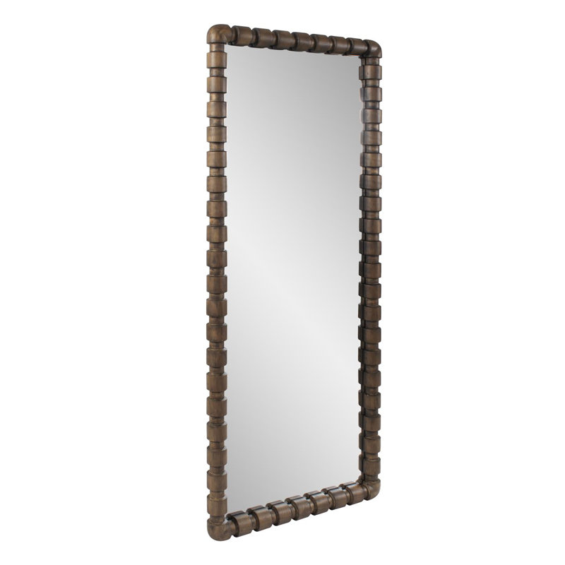 Wooden Bobbin Vanity Mirror, 76" x 35"