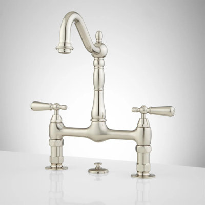 Bridge Widespread Bathroom Faucet with Lever Handles