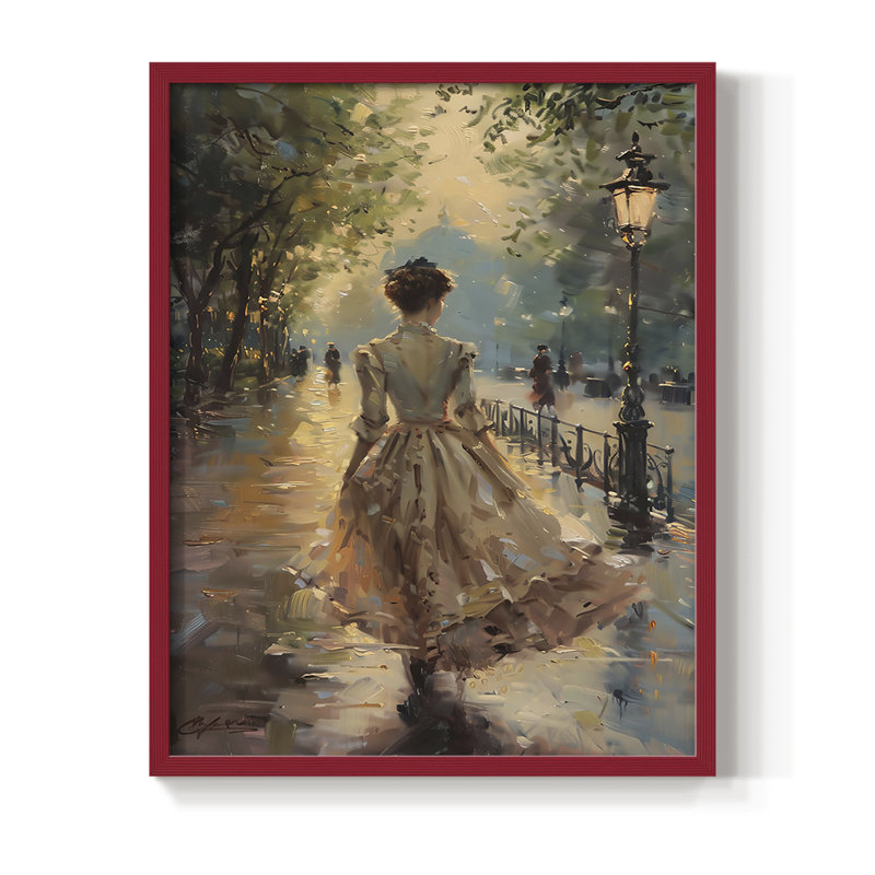 «WOMEN Series MIV», reproduction encadrée - bois massif, H 11 po x l 9 po, Rouge
