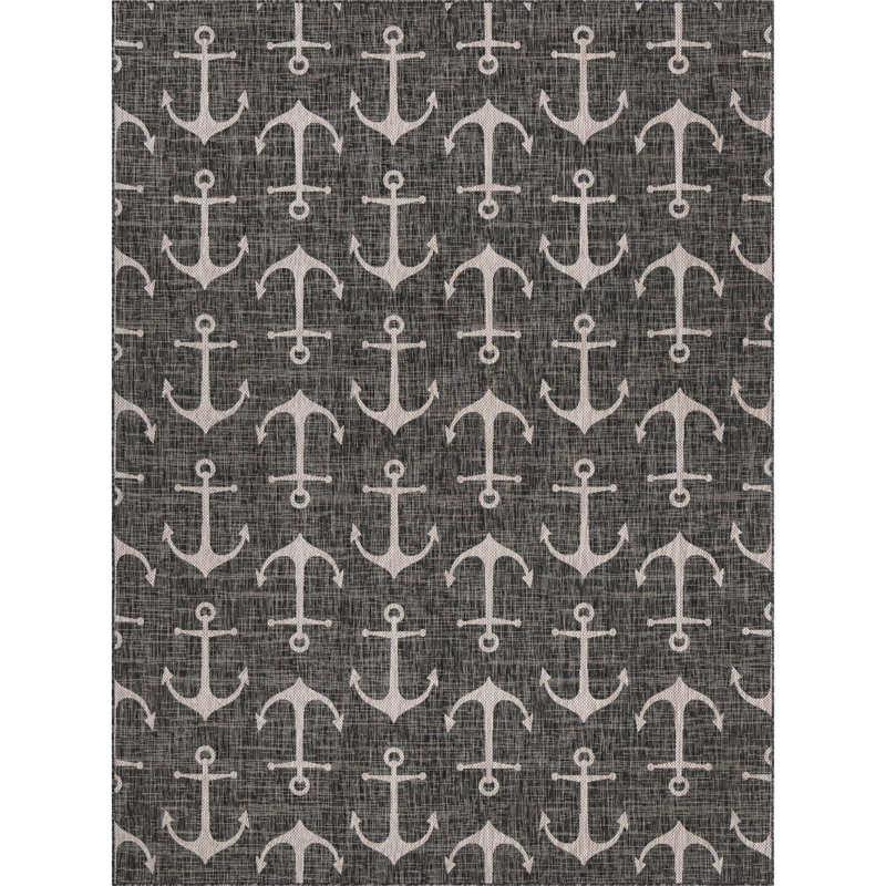 Glidden Geometric Indoor / Outdoor Rug, Rectangle 9' x 12'