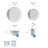 Studio Nova Brushed Lines 16-Piece Porcelain Dinnerware Set, Service for 4