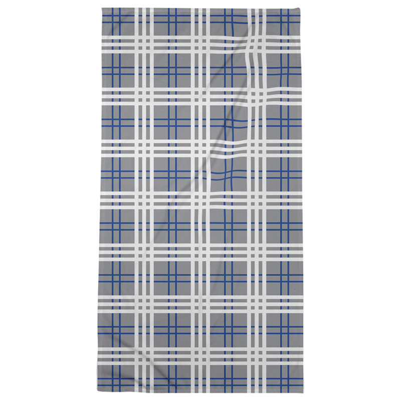 Serviette de plage de luxe Seattle football, Microfibre, Argent / Bleu / Blanc