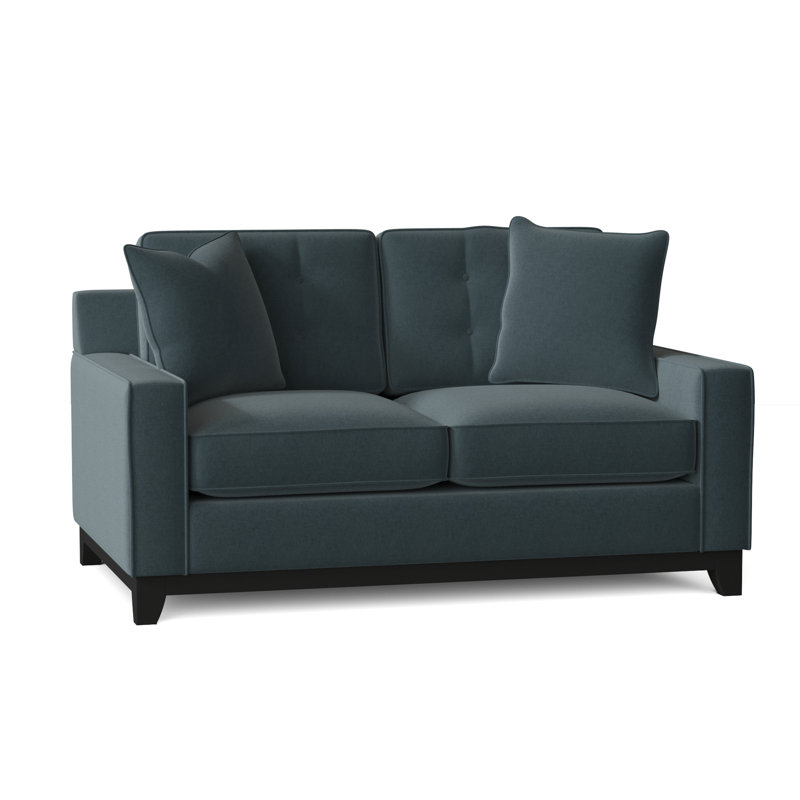 Carollton Upholstered 62'' Loveseat, Gypsy Blue Goblin Performance Microfiber