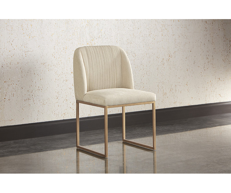 Nevin Upholstered Dining Chair, Muslin
