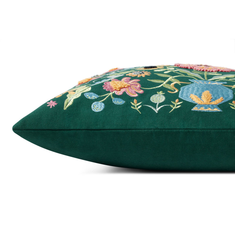 Rifle Paper Co. X Loloi Gabriella Evergreen / Multi Pillow Cover