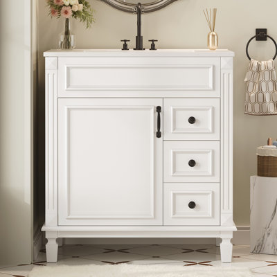 Meuble-lavabo 30 po avec lavabo en céramique