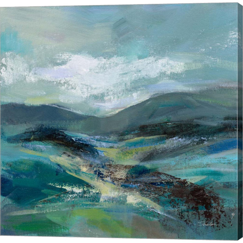 «Turquoise Slopes I» par Silvia Vassileva, art mural sur toile