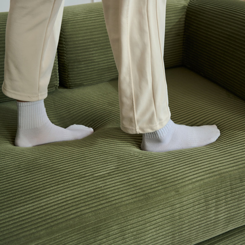 Canapé convertible Boneless Sleeper, Vert, H 26,77 po x l 59,06 po x P 35,43 po