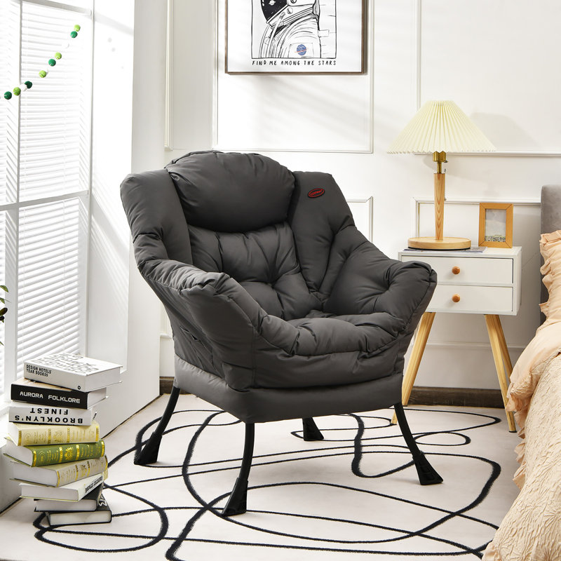Fauteuil capitonné Irvona 74,93 cm, Polyester gris