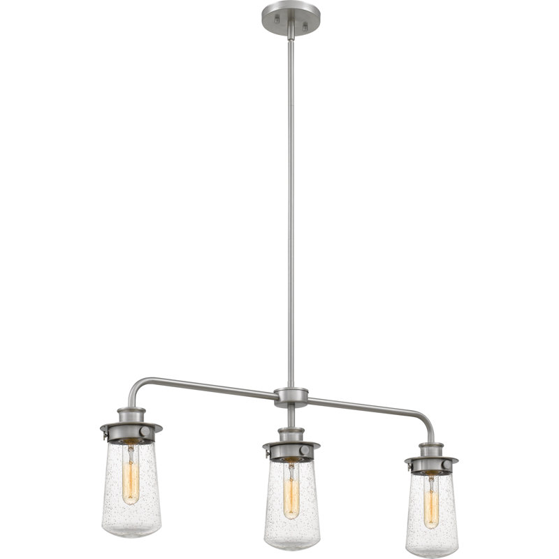 DeRon 3 - Light Kitchen Island Pendant, Brushed Nickel