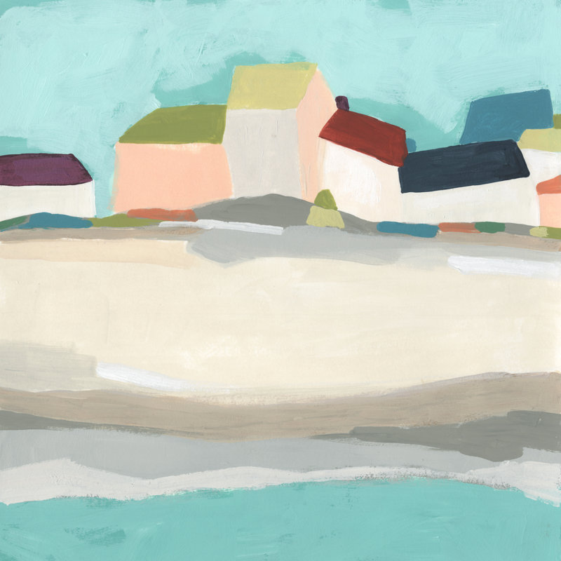 Coastal Village I by June Erica Vess - Wrapped Canvas Painting, 122cm H x 122cm W