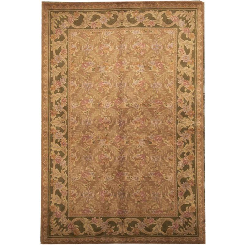 Hand-Knotted High-Quality Beige Area Rug