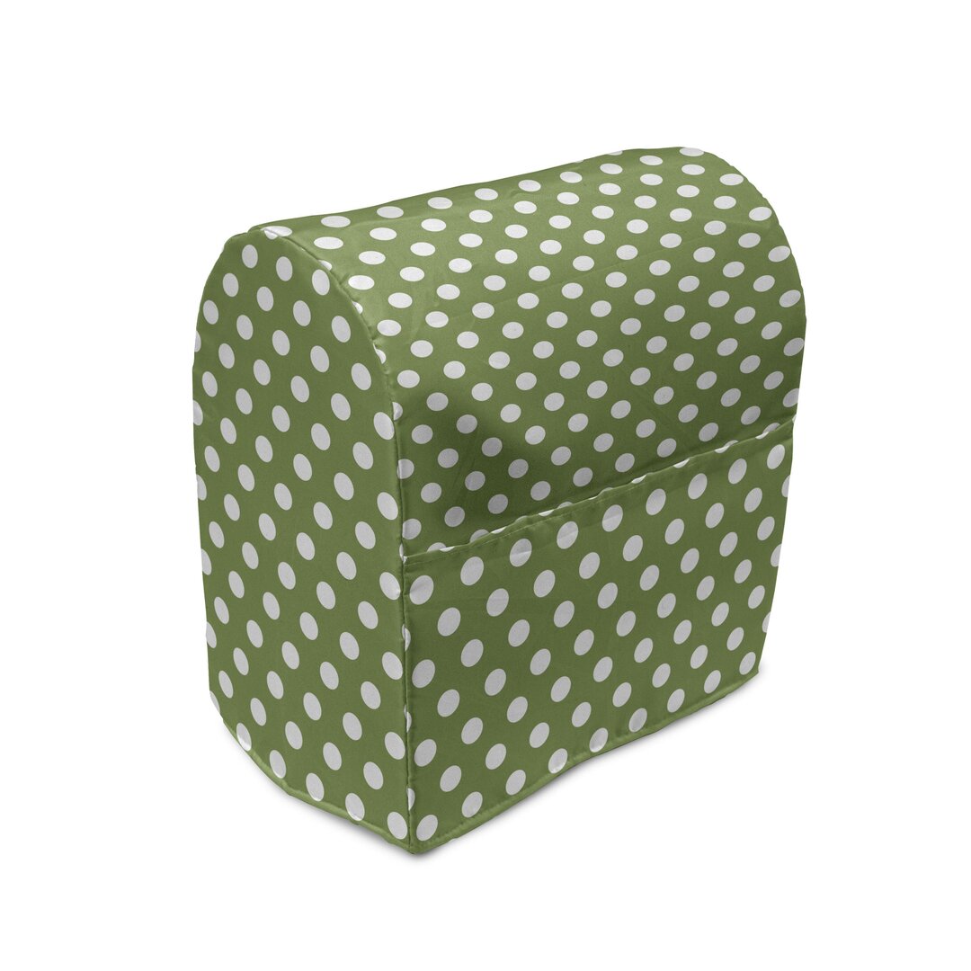 Abdeckung für Standmixer, Weiß Einfaches Tupfen, Polka Dots, Olivgrün und Weiß