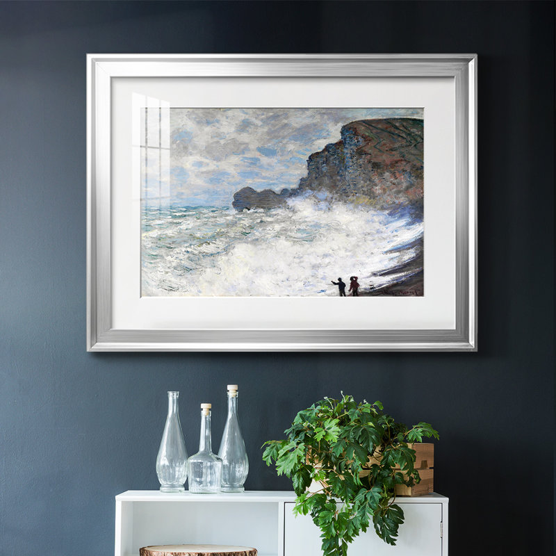Monet, impression encadrée sur papier par Claude Monet, Argent, H 15 po x l 21 po x P 1,5 po