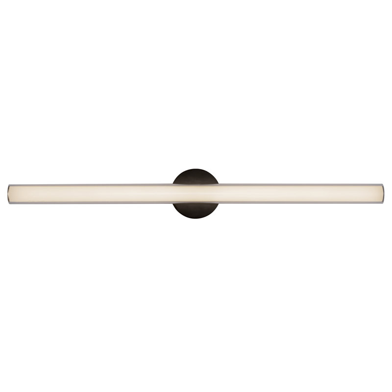 Tole 36-in Black dimmable LED Wall Sconce, Matte Black