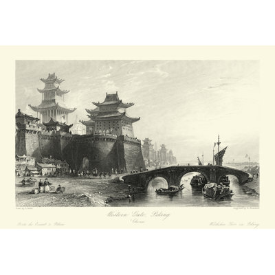 Scenes In China IX by T. Allom - Wrapped Canvas Painting