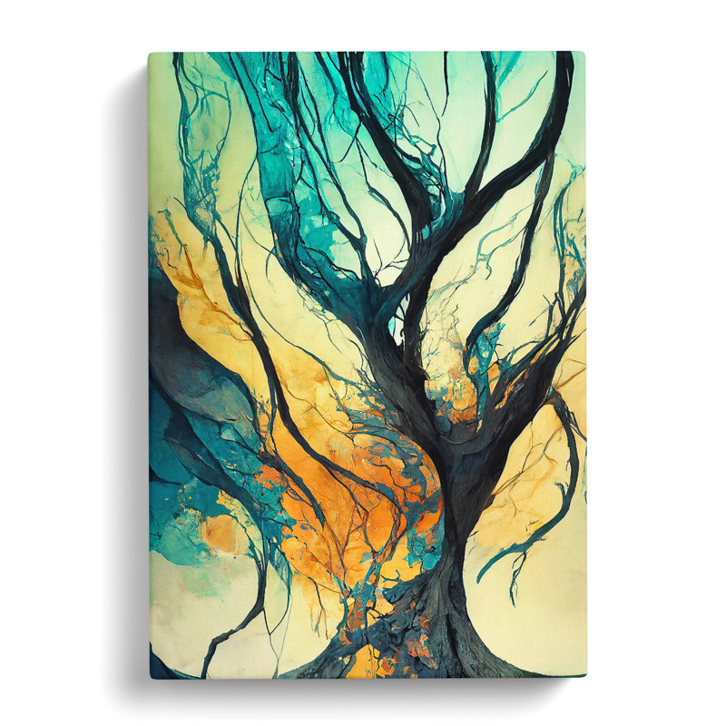 Abstract Tree No.1 - Wall Art, Wrapped Canvas, 76cm H x 50cm W, No Matte