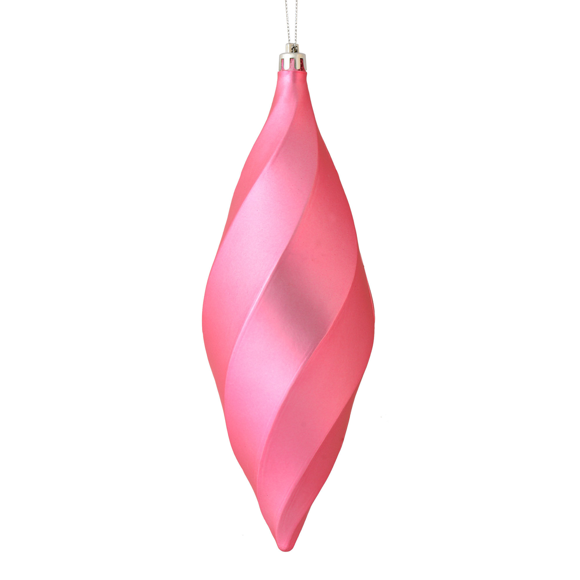 8" Swirl Finial Ornament, Matte Mauve