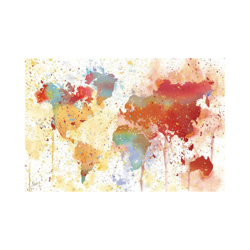 «Traveled the World», reproduction d'art sur toile tendue, H 40 po x l 60 po x 1,5 po
