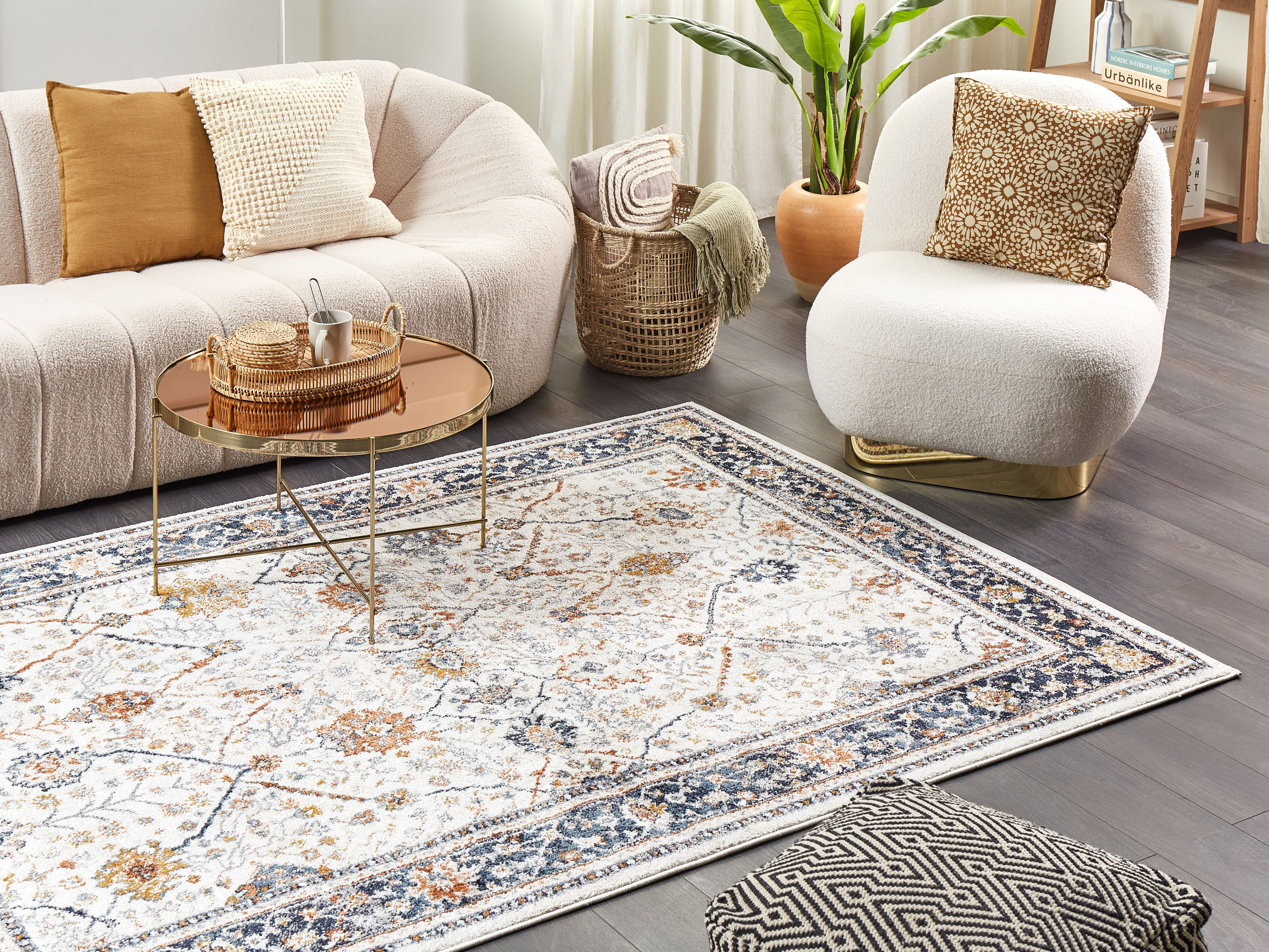 BohoLiving Berenguer Beige/Blue Rug | Wayfair.co.uk