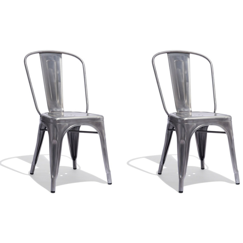 Chaise de patio empilable Hakana, Métal industriel
