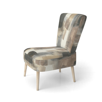 Glam Dancing Shape I - Upholstered Modern Accent Side Chair