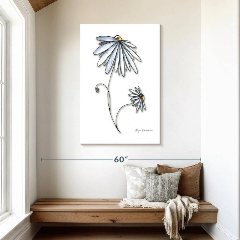 Deux marguerites Harnek, H 45 po x l 30 po