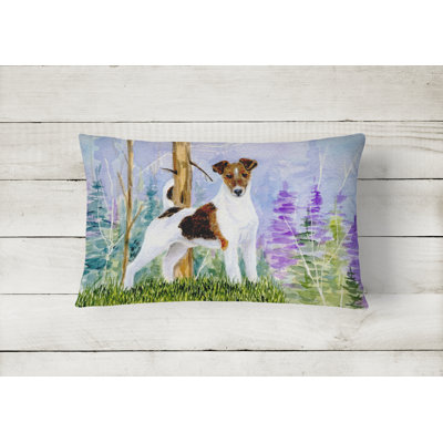 Jack Russell Outdoor Reversible Throw Pillow