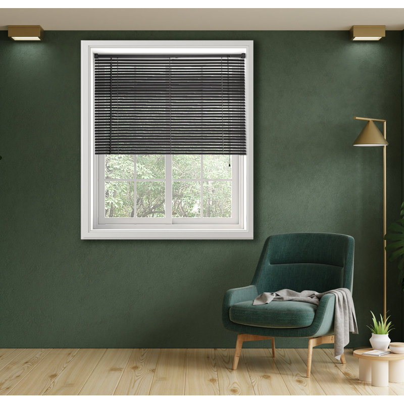 25mm PVC Venetian Roller Blinds Windows Blind,  160cm L x 117cm W, Dark Grey