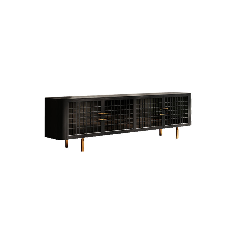 Crédence en bois massif New China Simple, Noir, 23.65'' H x 70.86'' W x 15.74'' D