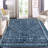 Washable Runner Rug - Ultra-Soft Non-Slip Low Pile North African Trellis, Non-Shedding, Collapsible Carpet for Entryway, Hallway, Kitchen, Living Room, Bedroom - Dark Grey, USA-2125054463-2125054402