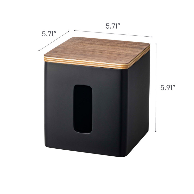 Black Compact Metal Paper Holder for Tissue and Napkins