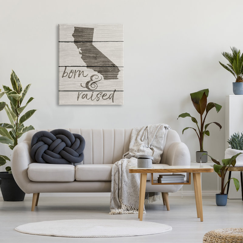 Né et élevé en Californie, Plaque murale, L 30 po x H 40 po
