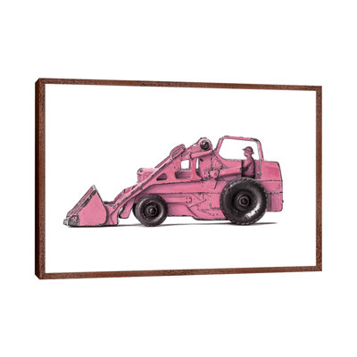 Tractor White Pink - Print on Canvas